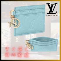 【チャームが可愛い /水色】Louis Vuitton カードケース