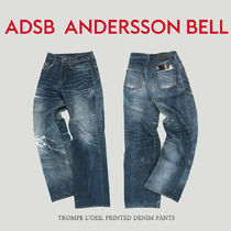 【ADSB ANDERSSON BELL】TROMPE L'OEIL PRINTED DENIM PANTS