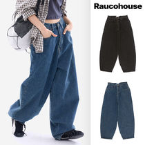 【Raucohouse】80's retro semi balloon denim pants