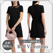 【Red Valentino】ドットチュールトリム ミニワンピース