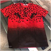 【Dolce&Gabbana】レオパード柄 半袖 コットン Tシャツ DGロゴ