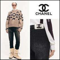 安心国内発 後ろのふわもこロゴが可愛い☆24N【CHANEL】ジーンズ