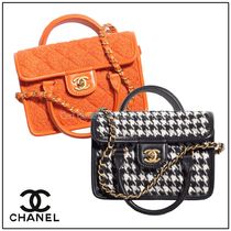 ミニトップハンドル 【CHANEL】ウールツイード