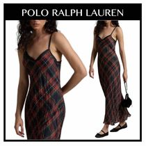 POLO Ralph Lauren チェック柄 シワ加工 スリップ ワンピース