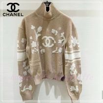 【お花柄にときめく暖かセーター♪】CHANEL  ニットプルオーバー