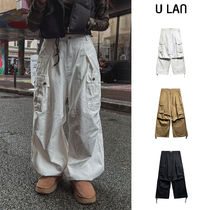 【U LAN】Harpy 3 Snap Pintuck Wide Cargo Pants