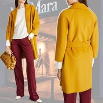 DT MaxMara ★ ピュアウール ストレート コート ARONA イエロー