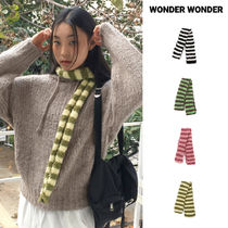 【WONDER WONDER】Siul Vintage Angora Striped Scarf Muffler