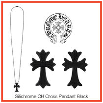 WM ★Chrome Hearts★ Silichrome CH Cross Pendant Black
