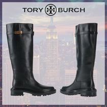 Tory Burch* トリーバーチ ロゴ レザー ブーツ ブラック 送関込