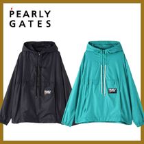 *PEARLY GATES* PERTEX REISSUEフーディプルオーバー*Navy/Green