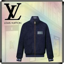 新作☆大人気♪Louis Vuitton☆レザーパッチフリースブルゾン