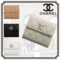 【完売必至♡限定ロゴ】CHANEL フラップウォレット 財布