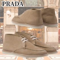 PRADA*クラシカルなデザイン*デラヴェ スエード チャッカブーツ