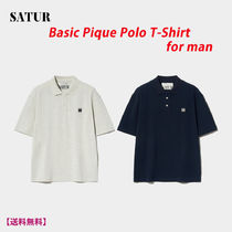 [人気] SATUR★Basic Pique Polo T-Shirt★ピケポロTシャツ(MAN)