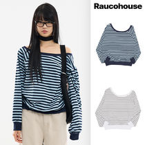 【Raucohouse】Landa 2-way stripe unbalance T-shirt