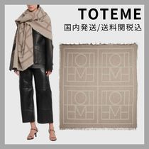 送料関税込/Toteme/ロゴ入りウール＆カシミアスカーフ