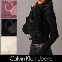 【CALVIN KLEIN】◆CKJeans メリノロゴマフラー◆送料無料◆