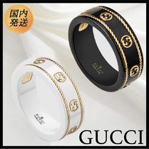 【国内発送★GUCCI】イエローゴールドインターロッキングGリング