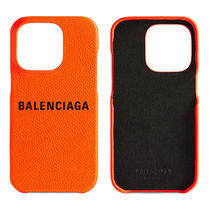 人気【BALENCIAGA】スマートフォンケース ネオンオレンジ