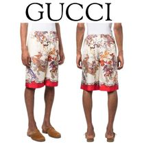 セール【GUCCI】メンズ☆ロイソレイユプリント シルク ショーツ