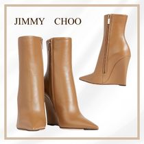 【JIMMY　CHOO】Baku 110 レザー ウェッジアンクルブーツ