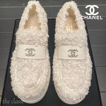 【履き心地のよいあったか素材♪】CHANEL CCマーク モカシン