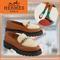 【もこもこが可愛い＊】 HERMES モカシン アイコン ローファー