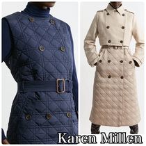 【Karen Millen】キルティング ベルト トレンチコート《国内発》