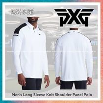 【PXG】Men's Long Sleeve Knit Shoulder Panel Polo 海外限定