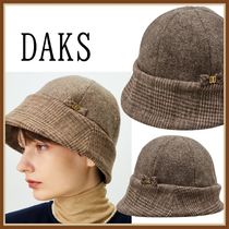 大人気/ギフトok◆DAKS◆リボン装飾 ウール混紡クロシュハット