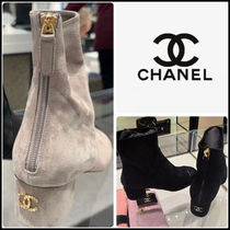 【ヒールでキラリと光るCCマーク】CHANEL★ショートブーツ★