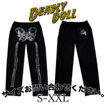 日本未発売 DEADLY DOLL SKELE BONES SWEATPANTS BLACK