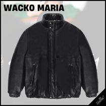 完売前に■WACKO MARIA■レザー パファージャケット ブラック