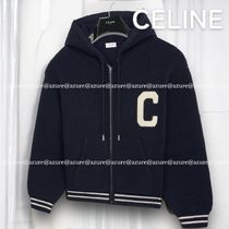 直営ショッパー付♪CELINE ウール カレッジフード付きセーター