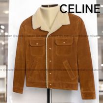 直営ショッパー付♪CELINE カーフスキントラッカージャケット