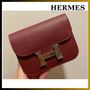 HERMES ショルダーバッグ・ポシェット 【Rouge H & Orange Field】HERMES 財布 コンスタンス スリム