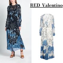 【RED VALENTINO】シルク ロングドレス 2色 関税送料込