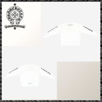 CHROME HEARTS◆ネックロゴ スウェットシャツ ホワイト