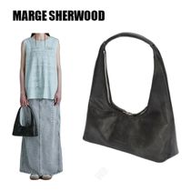 [MARGE SHERWOOD] HOBO SHOULDER washed black ☆送料込☆