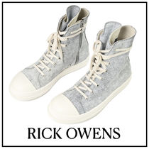 【RICK OWENS】DRKSHDW ミルク/ブラック ハイトップ ラモーンズ