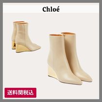 送料関税込み★Chloe★レベッカ レザー アンクル ウェッジブーツ