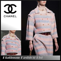 新作24/25AW【CHANEL】ツイード ジャケット グリッター