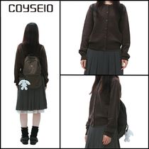 『coyseio』 フラワーボタン カーディガン ブラウン