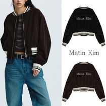 無料配送 ◆ MATIN KIM ◆ COATING STADIUM JUMPER FOR WOMEN