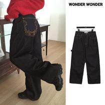 【WONDER WONDER】Chant Embroidered Carpenter Raw Denim PT