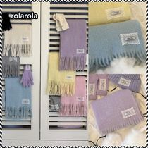 《rolarola》 LACE LABEL HAIRY MUFFLER