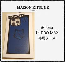 ★MAISON KITSUNE★ BOLD FOX IPHONE 14 PRO MAX 携帯ケース 青