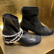 【希少◆パールチェーンが目を惹く♪】CHANEL ショートブーツ2色