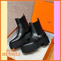 【HERMES】ブーツ ショートブーツ サイドゴア 厚底 エレガント